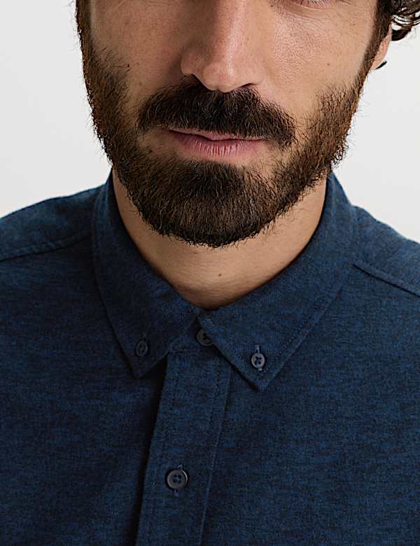 Regular Fit Pure Cotton Flannel Shirt