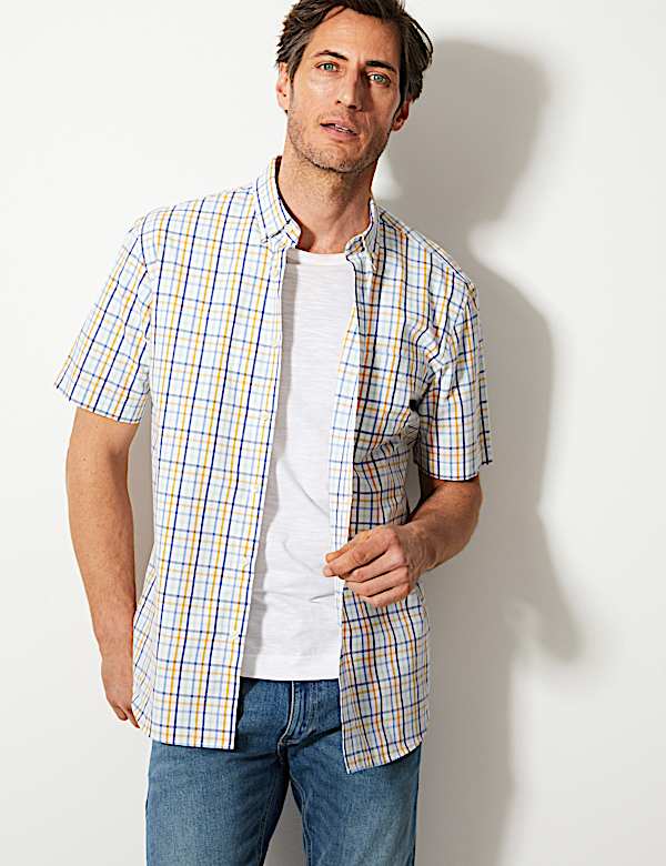 Pure Cotton Checked Shirt