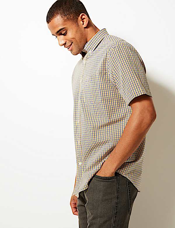 Pure Cotton Checked Shirt
