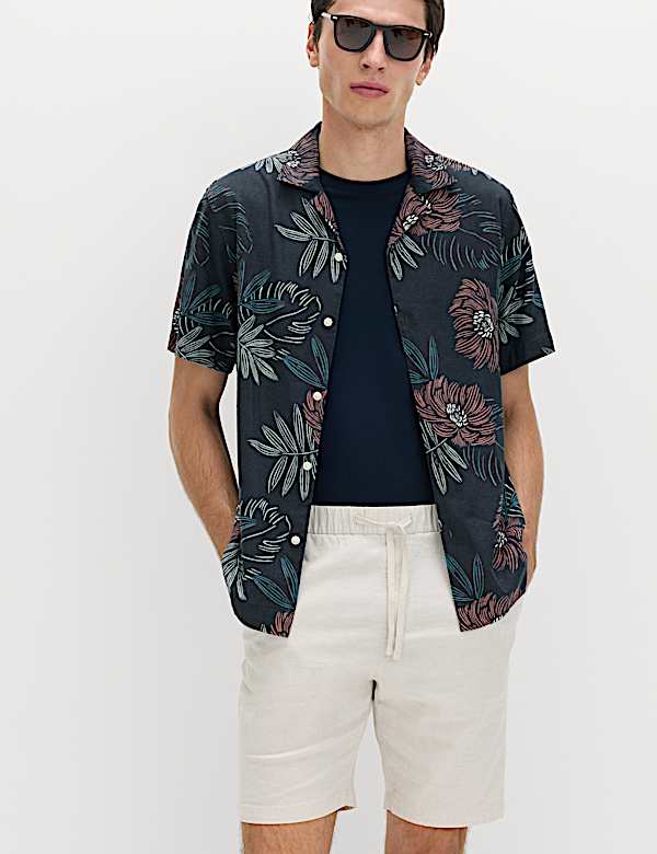 Linen Rich Hawaiian Shirt - CY