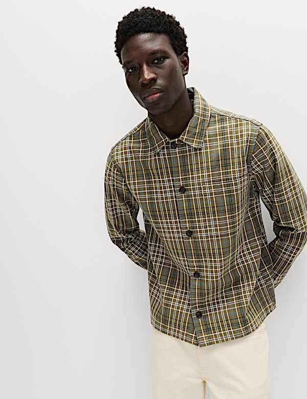 Pure Cotton Check Overshirt - IL
