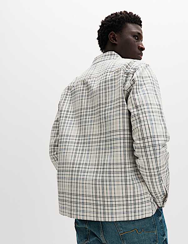 Pure Cotton Check Overshirt