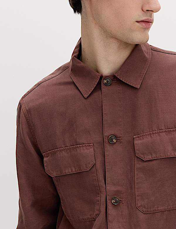 Regular Fit Lyocell Blend Overshirt - CZ