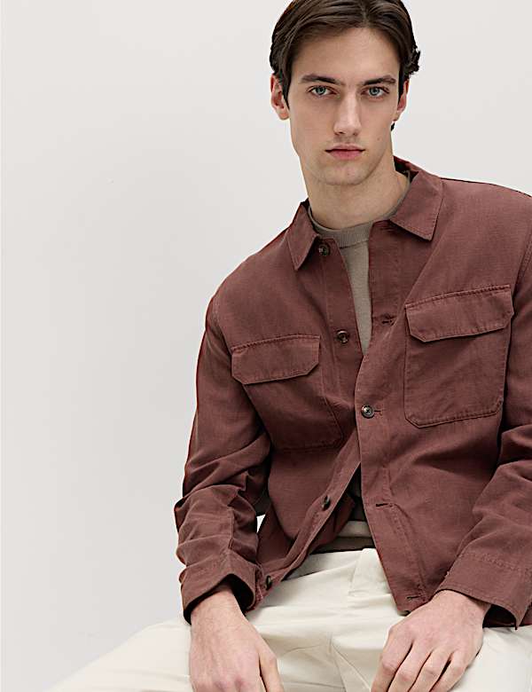 Regular Fit Lyocell Blend Overshirt - CZ