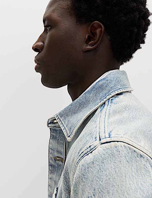 Pure Cotton Denim Overshirt - CZ