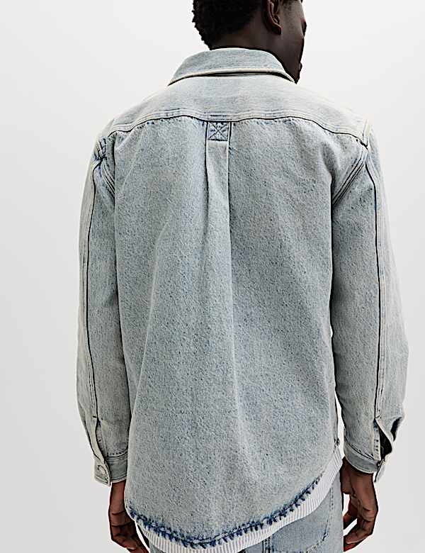 Pure Cotton Denim Overshirt - CZ