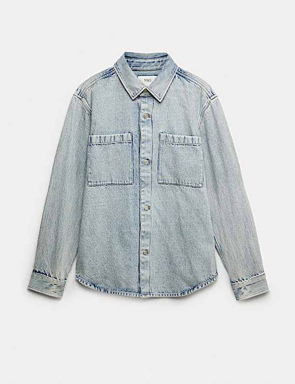 Pure Cotton Denim Overshirt - CZ