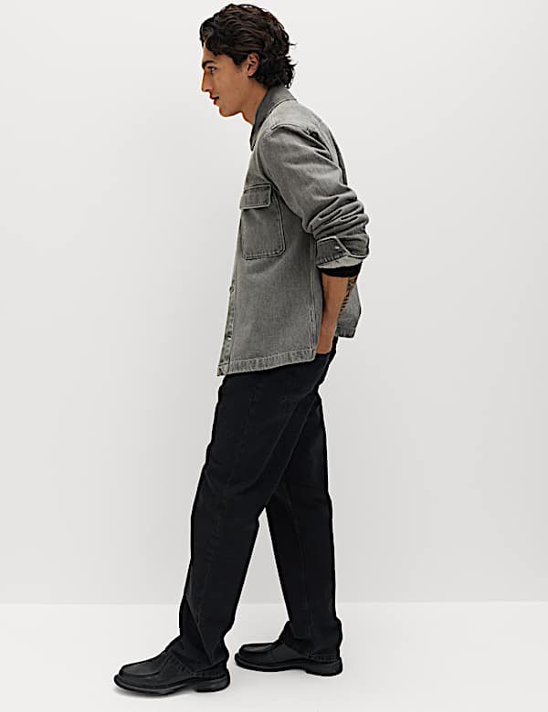 חולצת ז'קט ג'ינס מכותנה טהורה - IL