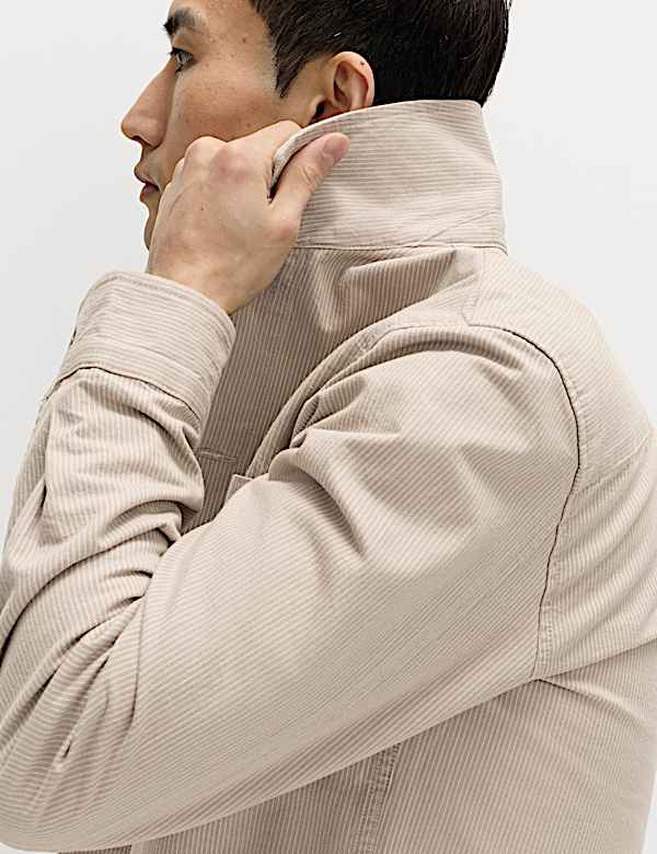 Surchemise 100 % coton &agrave; rayures - CH