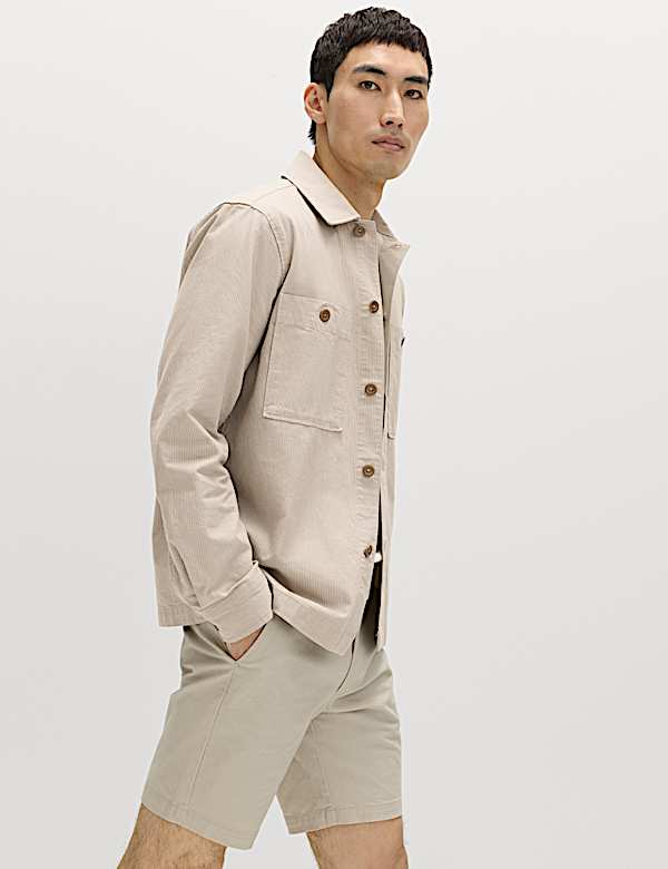 Surchemise 100 % coton &agrave; rayures - CH