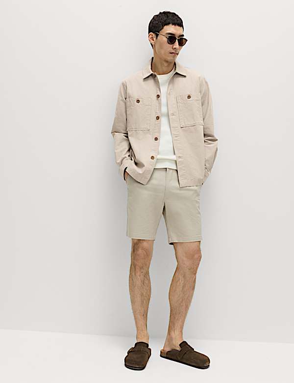 Surchemise 100 % coton &agrave; rayures - CH