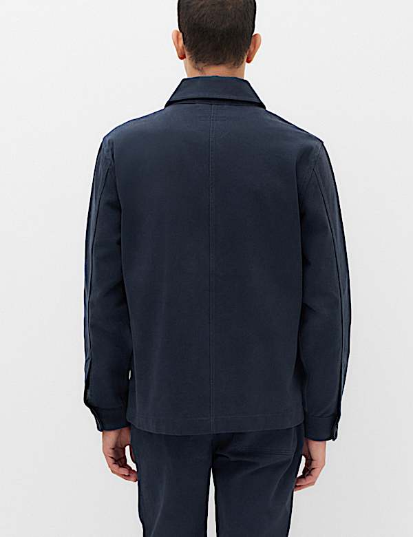 Regular Fit Pure Cotton Twill Overshirt - BN