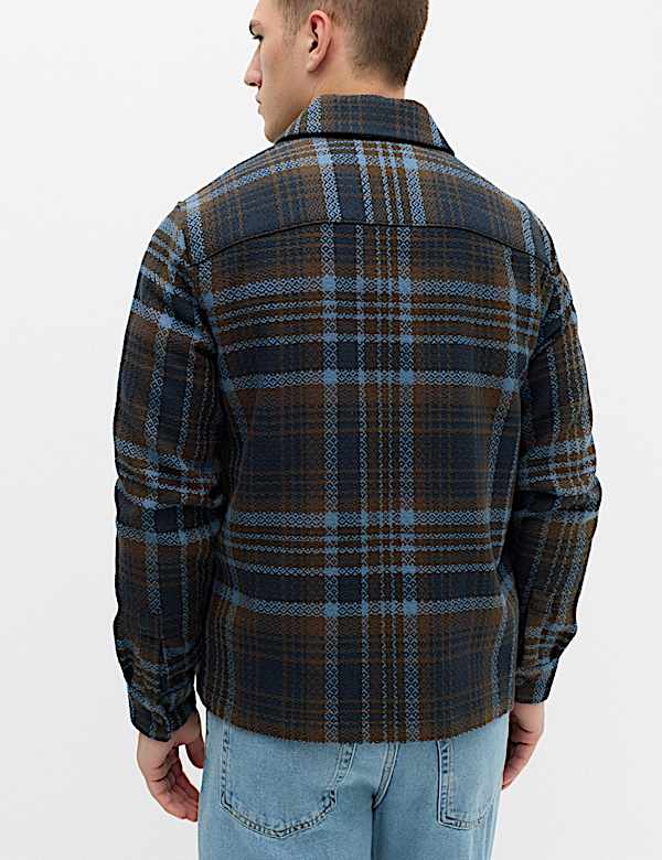 Pure Cotton Checked Overshirt