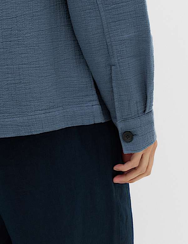 Doppellagiges Overshirt aus reiner Baumwolle - AT