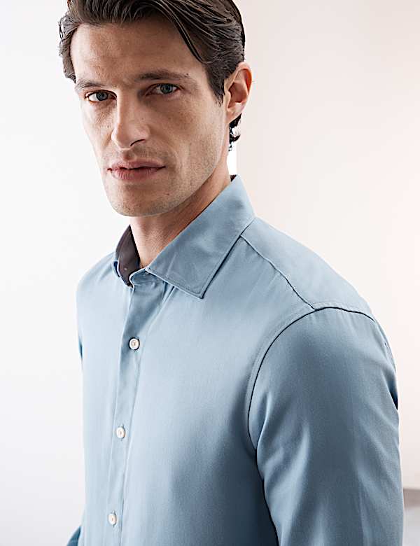 Tričko s dlouhým rukávem, standardní střih, snadné žehlení - CZ