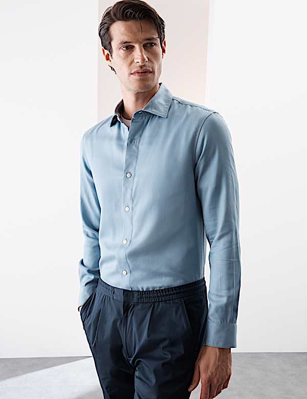 Tričko s dlouhým rukávem, standardní střih, snadné žehlení - CZ