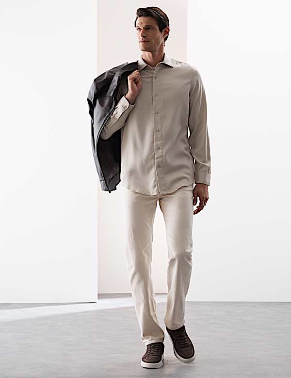 Regular Fit Easy Iron Long Sleeve Shirt - GR