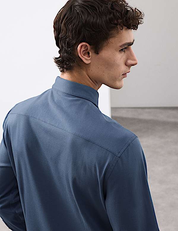 Regular Fit Easy Iron Pure Cotton Jersey Shirt
