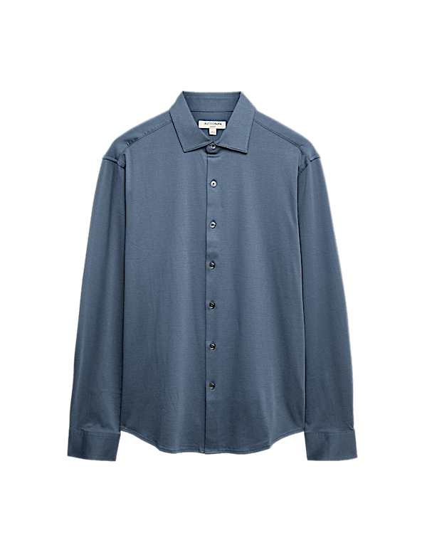 Regular Fit Easy Iron Pure Cotton Jersey Shirt