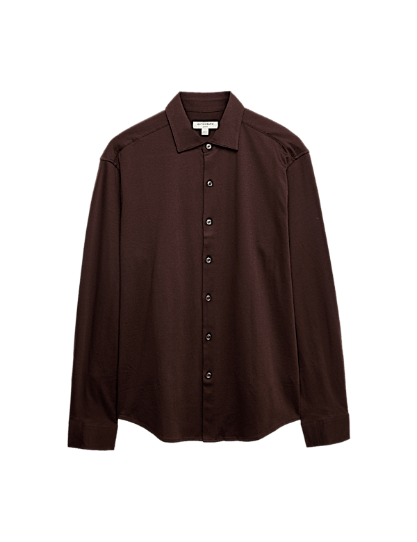Regular Fit Easy Iron Pure Cotton Jersey Shirt