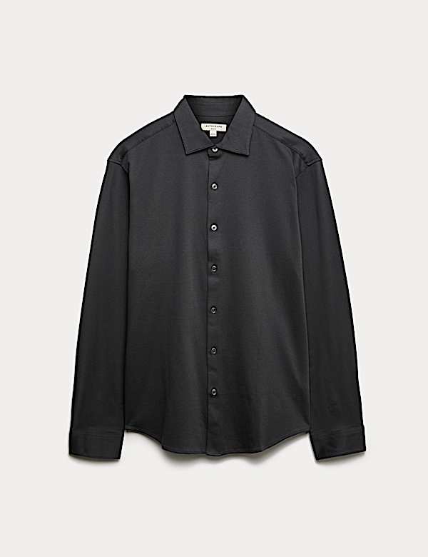 Regular Fit Easy Iron Pure Cotton Jersey Shirt - CZ