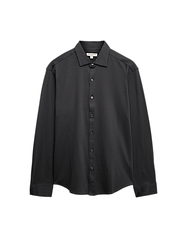 Regular Fit Easy Iron Pure Cotton Jersey Shirt