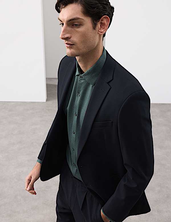 Slim Fit Easy Iron Pure Cotton Jersey Shirt