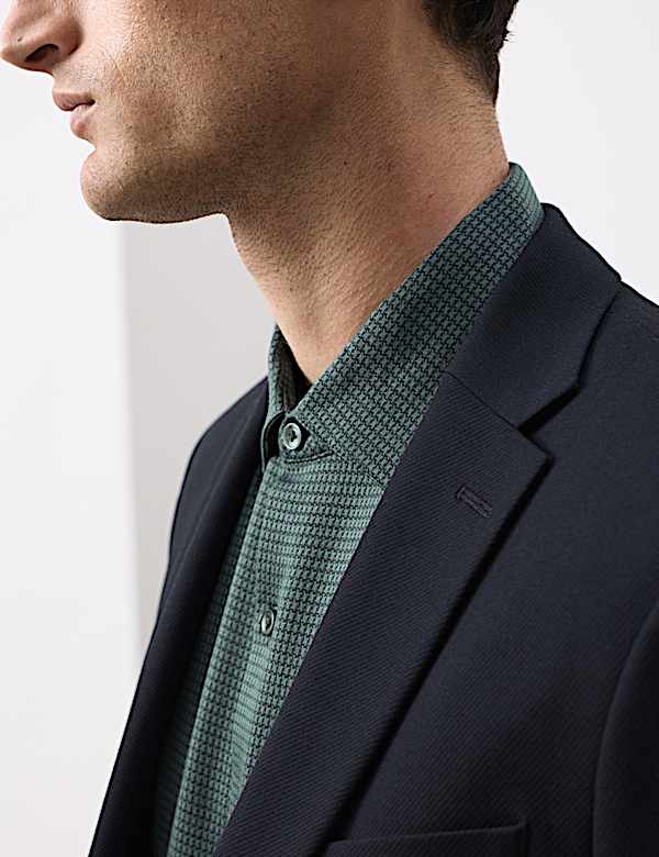 Slim Fit Easy Iron Pure Cotton Jersey Shirt