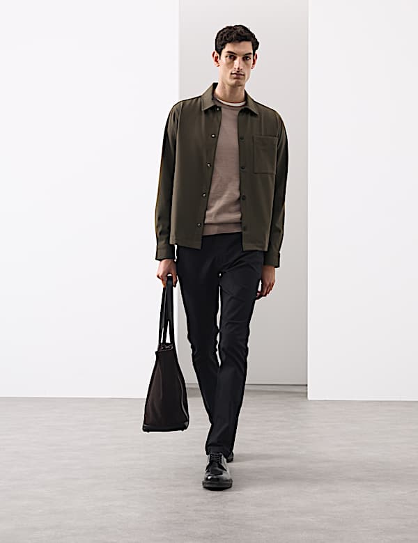 Regular Fit Stretch Overshirt - NO