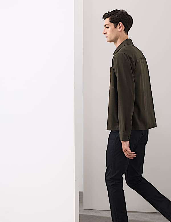 Regular Fit Stretch Overshirt - NO