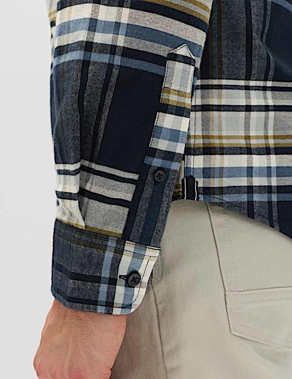 Cotton Rich Check Oxford Shirt - TW