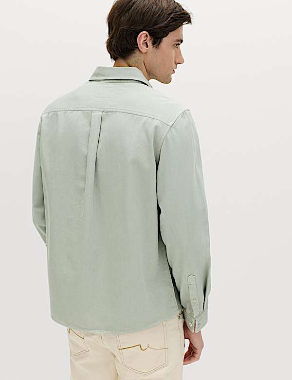 Pure Cotton Garment Dye Oxford Shirt - RO