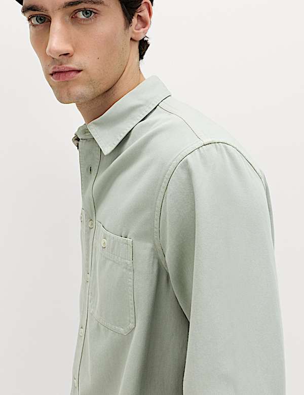 Pure Cotton Garment Dye Oxford Shirt - RO