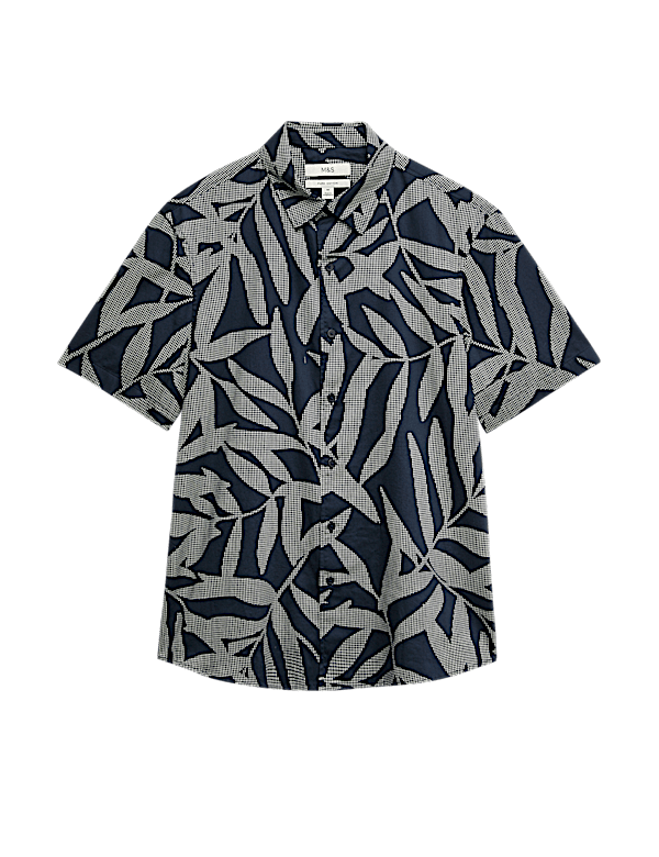 Pure Cotton Floral Short Sleeve Shirt