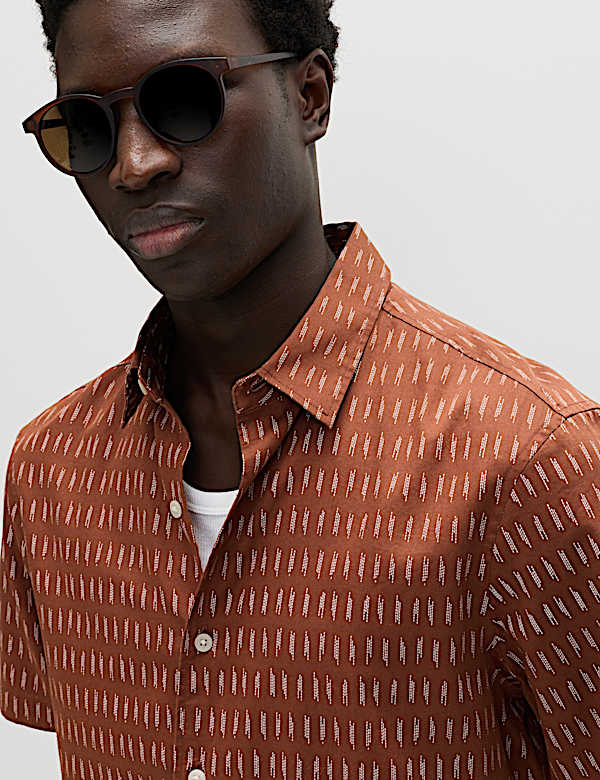 Pure Cotton Textured Shirt
