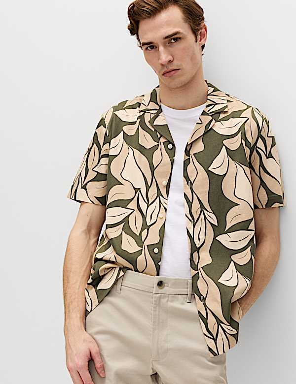 Pure Cotton Floral Short Sleeve Shirt