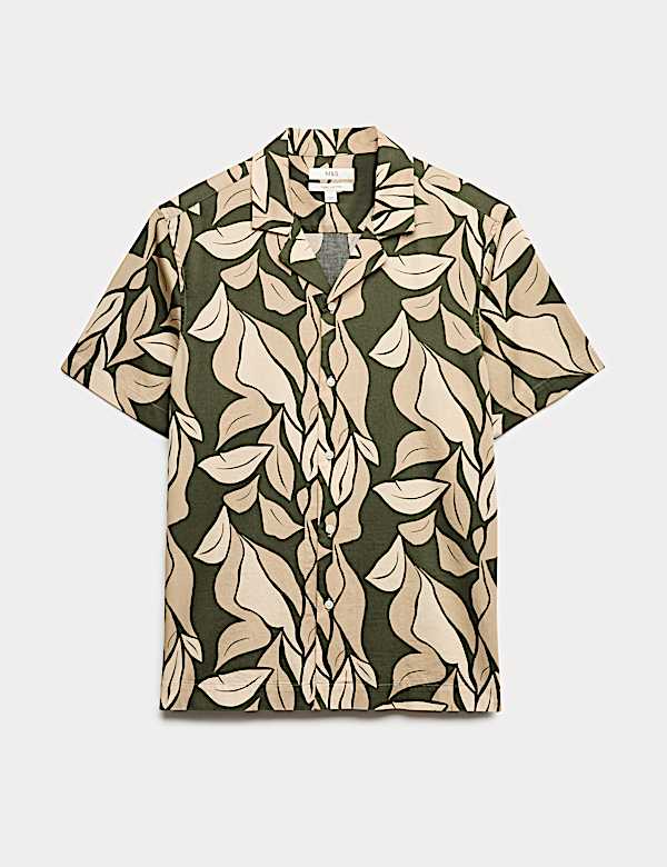 Pure Cotton Floral Short Sleeve Shirt - RO