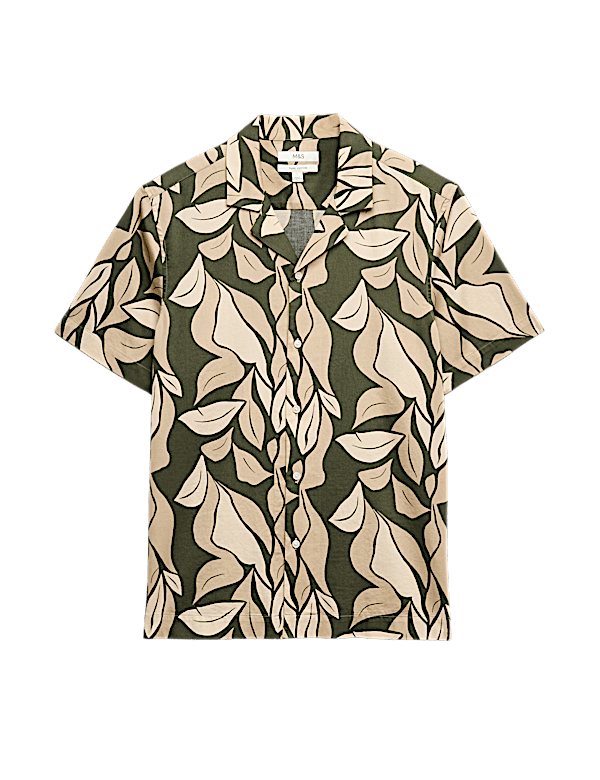 Pure Cotton Floral Short Sleeve Shirt