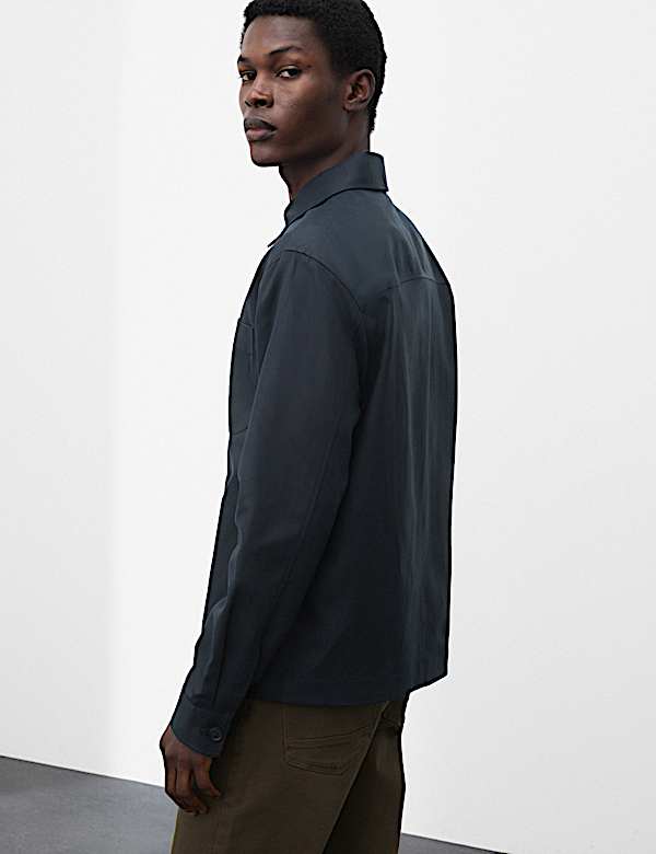 Linen Blend Overshirt - BE