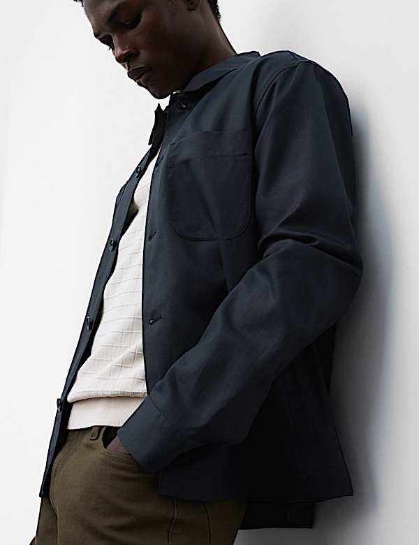 Linen Blend Overshirt