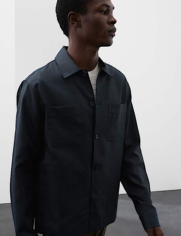 Linen Blend Overshirt