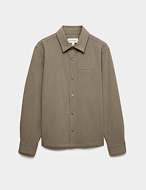 Regular Fit Stretch Twill Overshirt - UA