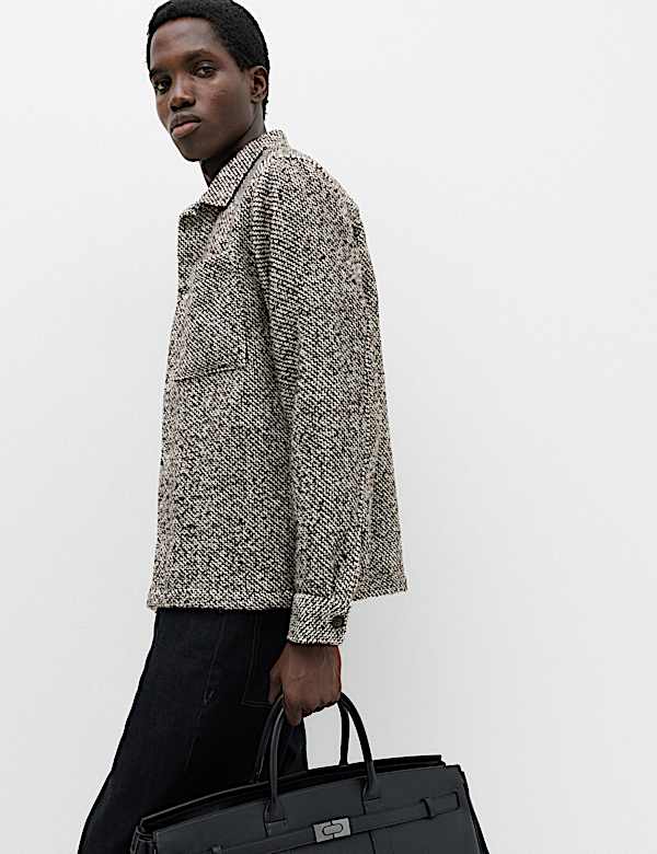 Textured Regular Fit Overshirt - RS