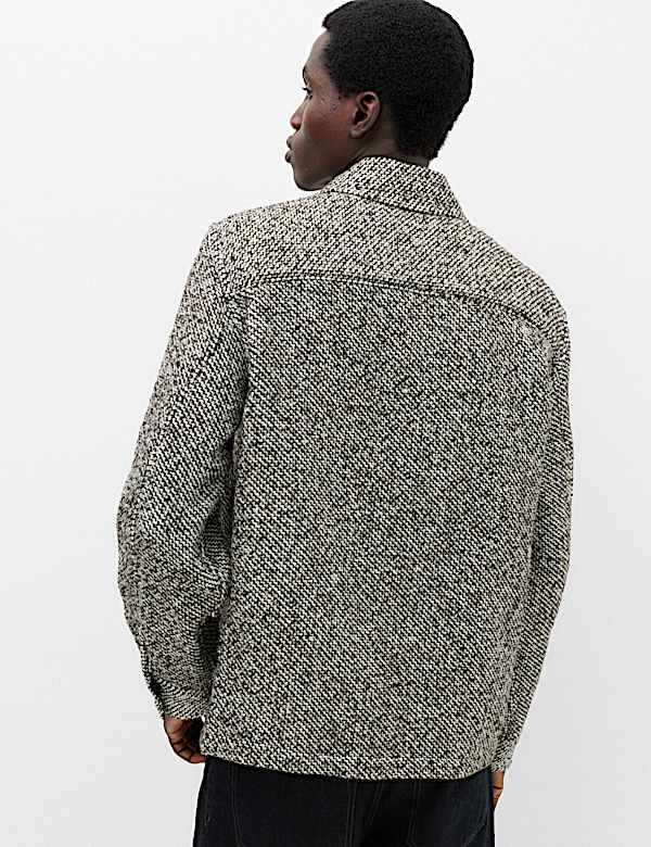 Textured Regular Fit Overshirt - RS