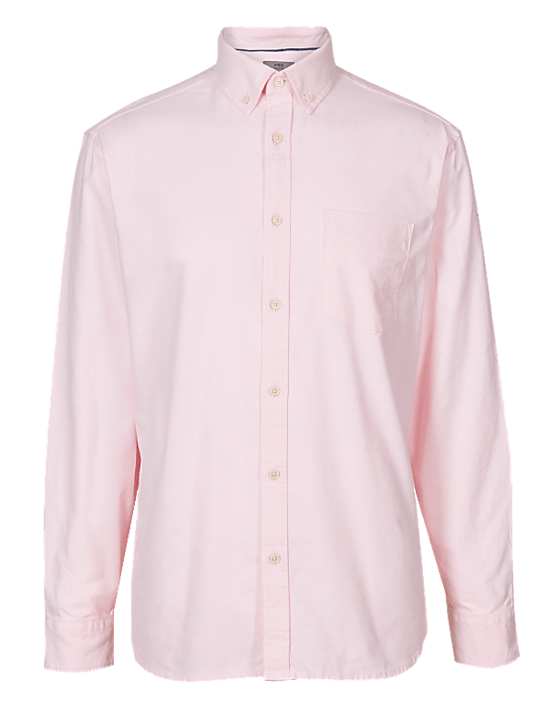 Pure Cotton Oxford Shirt with Pocket