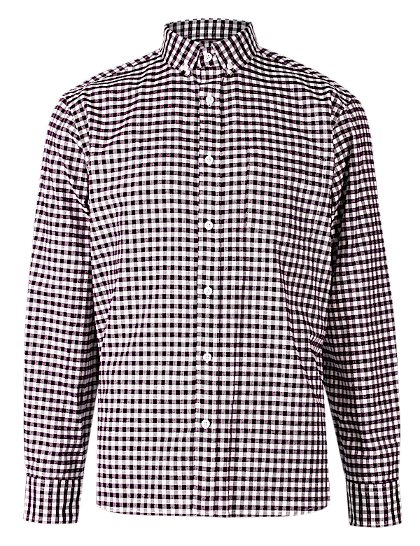 Pure Cotton Checked Oxford Shirt