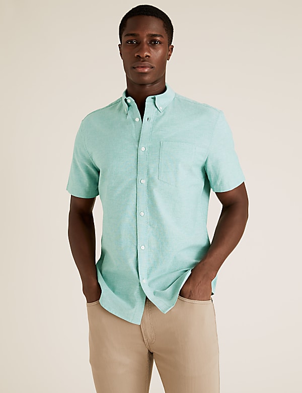 Pure Cotton Oxford Shirt - LT