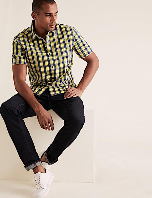 Pure Cotton Checked Shirt