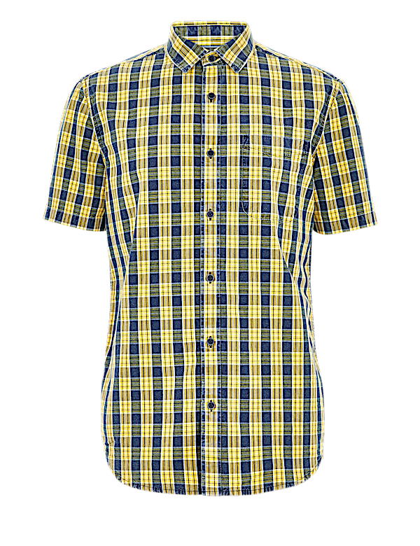 Pure Cotton Checked Shirt
