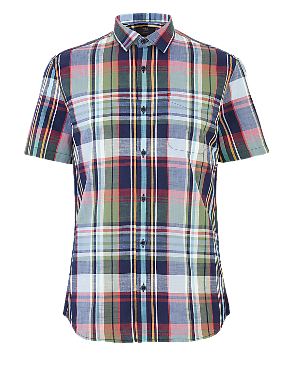 Pure Cotton Checked Shirt